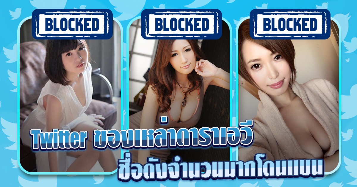 Twitter ของเหล่าดาราเอวีชื่อดังจำนวนมากโดนแบน